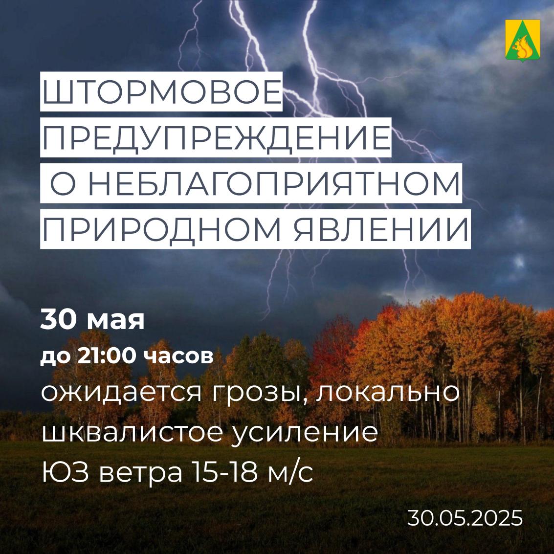 ШТОРМОВОЕ ПРЕДУПРЕЖДЕНИЕ О НЕБЛАГОПРИЯТНОМ ПРИРОДНОМ ЯВЛЕНИИ!.