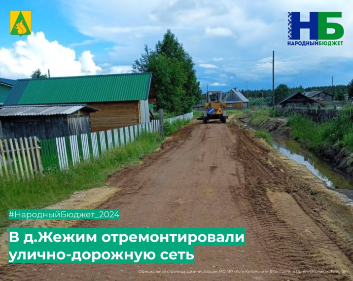 В деревне Жежим отремонтировали улично-дорожную сеть, протяженностью 900 метров. В деревне Жежим отремонтировали улично-дорожную сеть, протяженностью 900 метров.